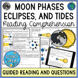 Moon Phases, Eclipses, & Tides Reading Comprehension w/ Questions