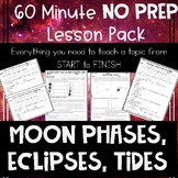 Moon Phases Eclipses and Tides NO PREP Lesson