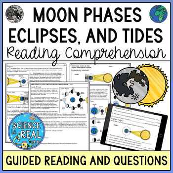 Preview of Moon Phases, Eclipses, and Tides Reading Comprehension Activity