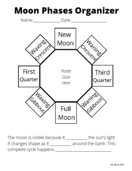 Moon Phases Foldable by Miss Sweet Teacher | TPT