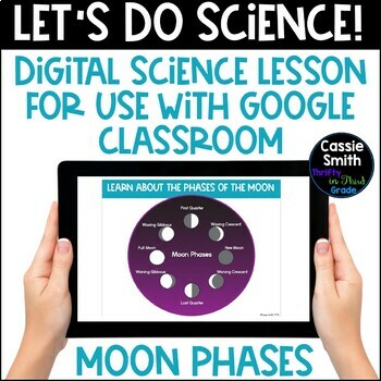Preview of Moon Phases Google Slides Interactive Science Lesson