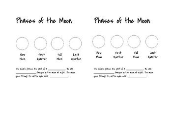 Preview of Moon Phases Interactive Notebook