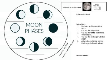 Preview of Moon Phases Interactive Notebook Pages