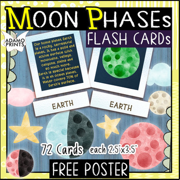 Preview of Moon Phases Matching Outer Space Preschool Astronomy Educational Prints