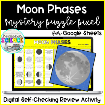 Preview of Moon Phases Mystery Picture Pixel