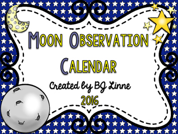 Preview of Moon Phases Observation Calendar
