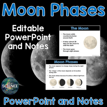 Lunar Cycle and Moon Phases - PowerPoint and Notes by The Science Duo