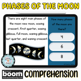 Moon Phases: Reading Comprehension Boom™ Cards