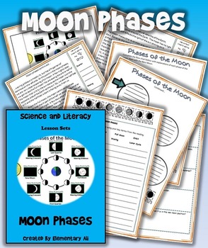 Preview of Moon Phases Science and Literacy Lesson Set (TEKS)