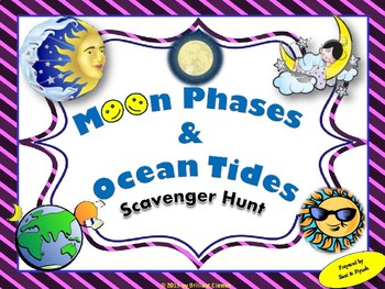 Preview of Moon Phases and Ocean Tides Scavenger Hunt: | Digital Distance Learning