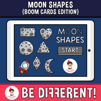 Preview of Moon Shapes (Boom Cards Edition)