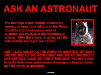 Preview of Moon Vocabulary Activity- NOTEBOOK- Ask an Astronaut