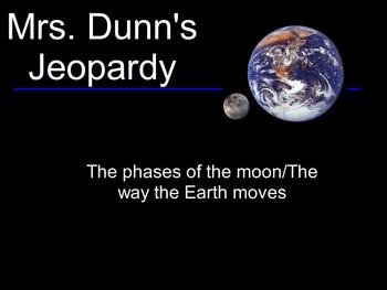 Preview of Moon and Earth Jeopardy Game (Ink File) (Mimio)