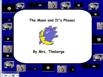 Preview of Moon and It's Phases SMART board lesson