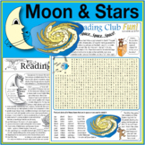 Moon and Stars Activity Page and Outer Space Puzzle Set