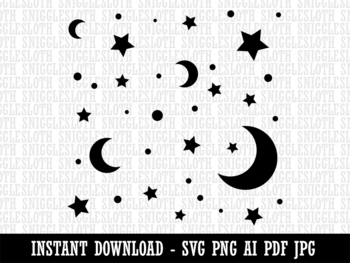 Free Star Moon Clipart - Download in Illustrator, EPS, SVG, JPG, PNG