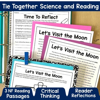 Moon's Phases Reading Comprehension Passages and Questions Close Reading