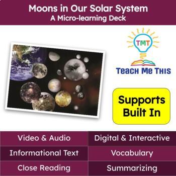 Preview of Moons Informational Text Reading Passage and Activities