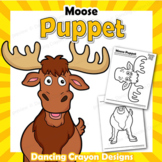 Moose Craft Activity | Printable Paper Bag Puppet Template