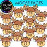 Moose Faces and Emotions Clipart {Moose Clipart}