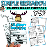 Moose Research for Littles | No-Prep Flipbook | Winter Activities