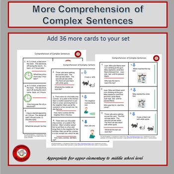 Preview of More Comprehension of Complex Sentences
