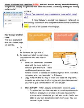 Preview of More Easy Steps and Tips for Google Classroom!