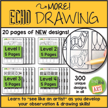 Preview of More! Echo Drawing for Drawing Warm-Ups & Early Finisher Activities