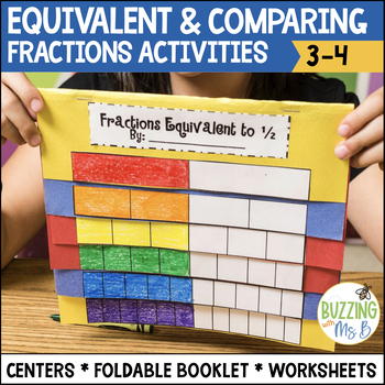 Preview of Equivalent and Comparing Fractions Centers and Activities
