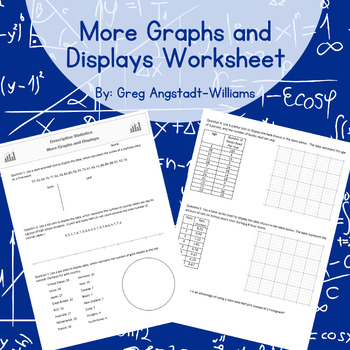 Preview of More Graphs and Displays Worksheet