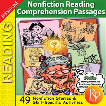 Preview of Nonfiction Reading Comprehension Passages with Cloze Reading Leveled Stories