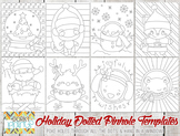 More Holiday Dotted Pin Hole Art Templates