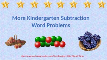 Preview of More Kindergarten subtraction word problems