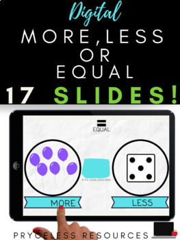 Preview of More, Less or Equal | Distance Learning | Interactive | Google Classroom