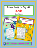 More, Less or Equal? Worksheet Bundle