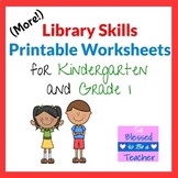 More Library Skills Printable Worksheets for Kindergarten 