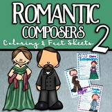 Romantic Composers Coloring and Fact Sheets Set 2
