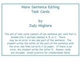 More Sentence Editing Task Cards