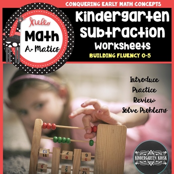 Preview of Subtraction Worksheets Kindergarten Fluency 0 to 5