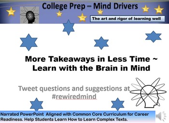 Preview of PP with Narration - More Learning  in Less Time (College Prep - CCSS aligned)