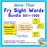 More Than SIGHT WORDS for Fluency AND Comprehension 501-10