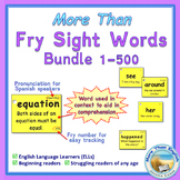 More Than SIGHT WORDS for Fluency AND Comprehension 1-500 Bundle