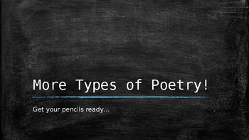 Preview of More Types of Poetry Lesson 2