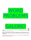 More WORD PROBLEMS Galore! (Pre-Algebra/Algebra)