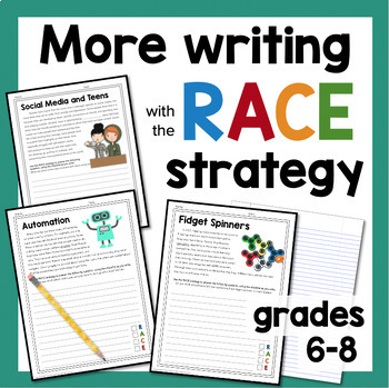 Preview of RACE Strategy Prompts and Passages 6th-8th Grades | More Passages