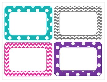 More chevron and polka dot classroom labels by Charissa Widman | TpT