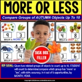 More or Less Groups Up To 10 Task Box Filler for Special E