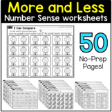 More or Less Number Sense Worksheets
