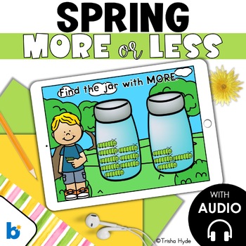 Preview of More or Less | Numbers to 20 | Spring | Boom Cards