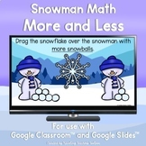 More or Less Snowman Math for use with Google Slides™